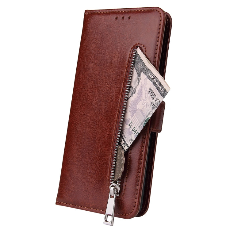For Galaxy A51 Multifunctional Horizontal Flip Leather Case, with Nine Card Slot & Holder & Double Zip Wallett & Photo Frame & Lanyard