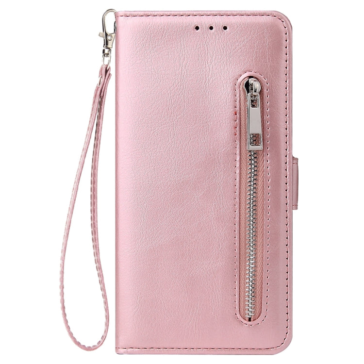 For Galaxy A51 Multifunctional Horizontal Flip Leather Case, with Nine Card Slot & Holder & Double Zip Wallett & Photo Frame & Lanyard