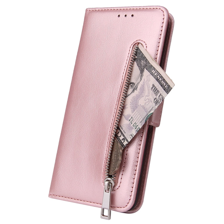 For Galaxy A51 Multifunctional Horizontal Flip Leather Case, with Nine Card Slot & Holder & Double Zip Wallett & Photo Frame & Lanyard