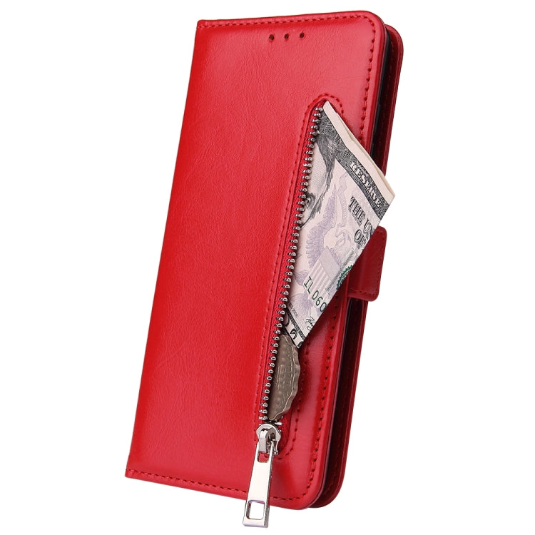 For Galaxy A51 Multifunctional Horizontal Flip Leather Case, with Nine Card Slot & Holder & Double Zip Wallett & Photo Frame & Lanyard