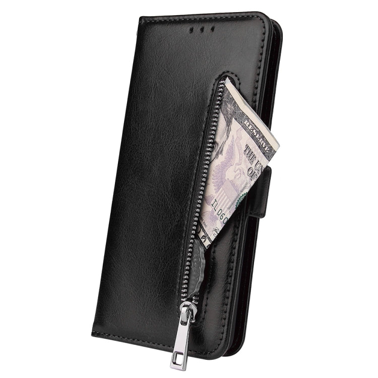 For Galaxy A51 Multifunctional Horizontal Flip Leather Case, with Nine Card Slot & Holder & Double Zip Wallett & Photo Frame & Lanyard