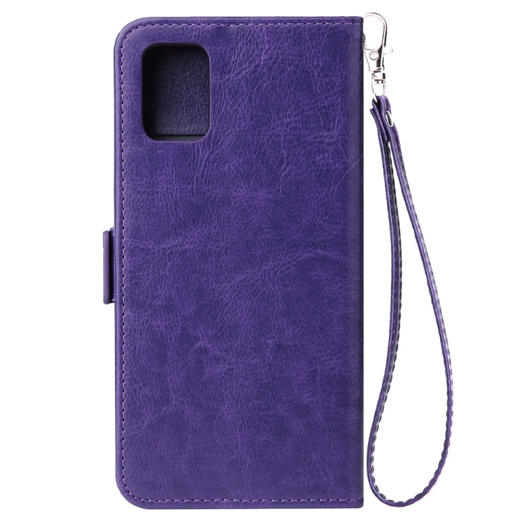For Galaxy A51 Multifunctional Horizontal Flip Leather Case, with Nine Card Slot & Holder & Double Zip Wallett & Photo Frame & Lanyard