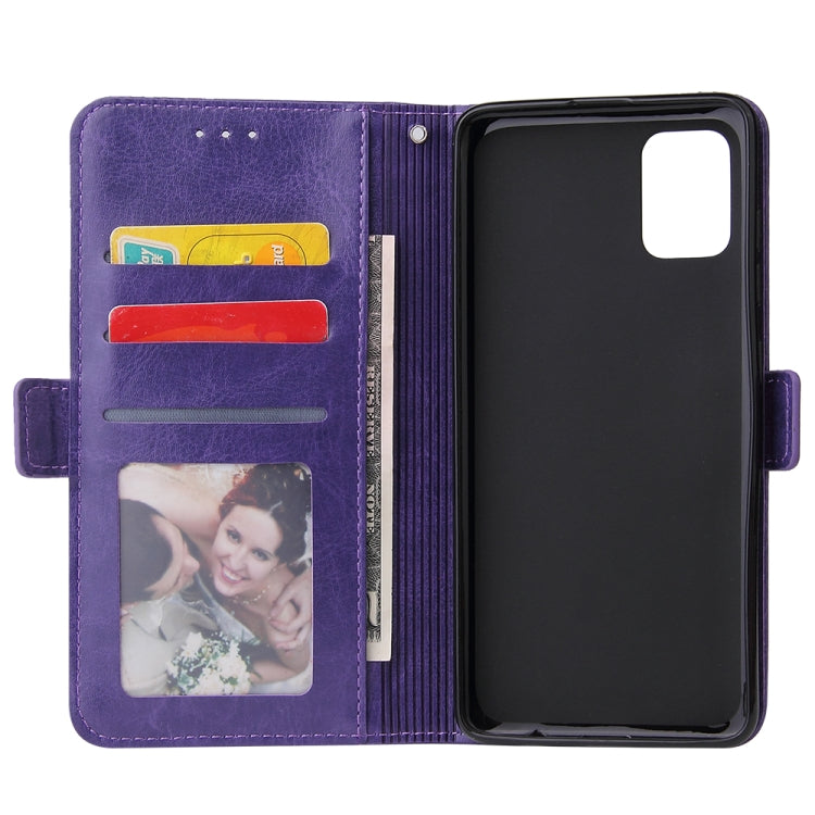 For Galaxy A51 Multifunctional Horizontal Flip Leather Case, with Nine Card Slot & Holder & Double Zip Wallett & Photo Frame & Lanyard