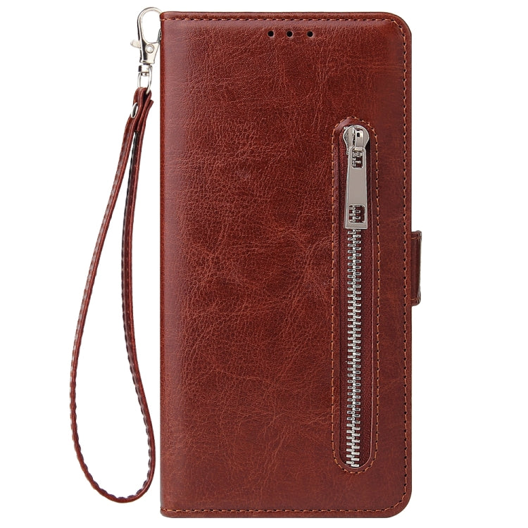 For Galaxy A71 Multifunctional Horizontal Flip Leather Case, with Nine Card Slot & Holder & Double Zip Wallett & Photo Frame & Lanyard