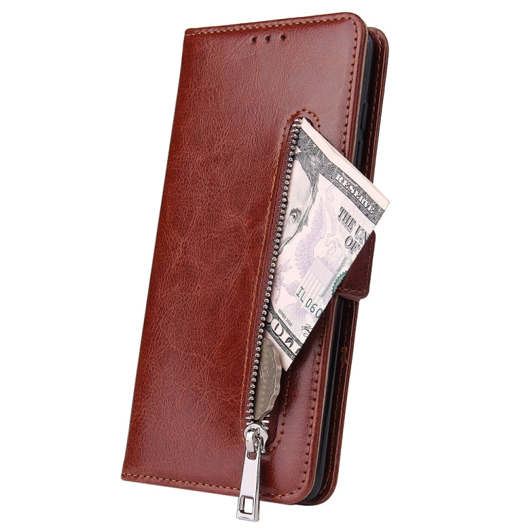 For Galaxy A71 Multifunctional Horizontal Flip Leather Case, with Nine Card Slot & Holder & Double Zip Wallett & Photo Frame & Lanyard