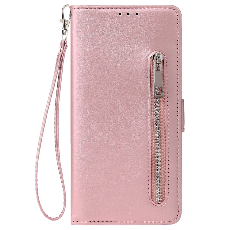 For Galaxy A71 Multifunctional Horizontal Flip Leather Case, with Nine Card Slot & Holder & Double Zip Wallett & Photo Frame & Lanyard