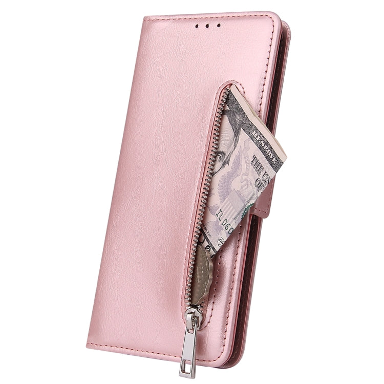 For Galaxy A71 Multifunctional Horizontal Flip Leather Case, with Nine Card Slot & Holder & Double Zip Wallett & Photo Frame & Lanyard