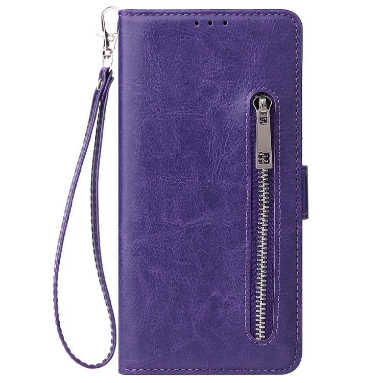 For Galaxy A71 Multifunctional Horizontal Flip Leather Case, with Nine Card Slot & Holder & Double Zip Wallett & Photo Frame & Lanyard
