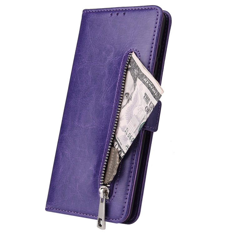 For Galaxy A71 Multifunctional Horizontal Flip Leather Case, with Nine Card Slot & Holder & Double Zip Wallett & Photo Frame & Lanyard