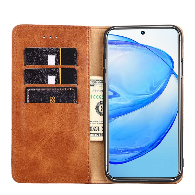 For Xiaomi Poco M5s 4G/Redmi Note 11 SE India Non-Magnetic Retro Texture Flip Leather Phone Case
