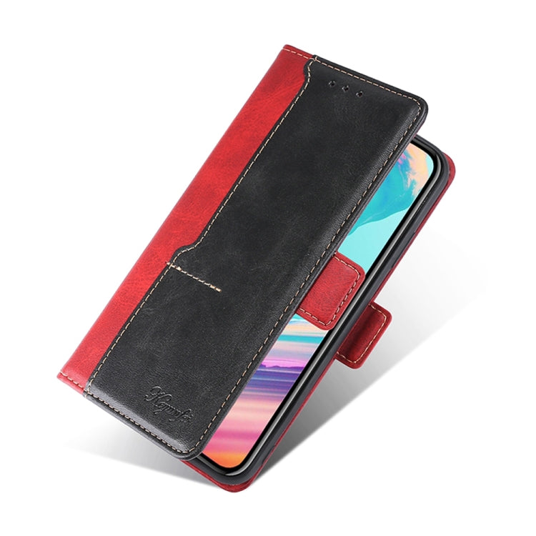 For Motorola Moto G72 4G Contrast Color Side Buckle Leather Phone Case
