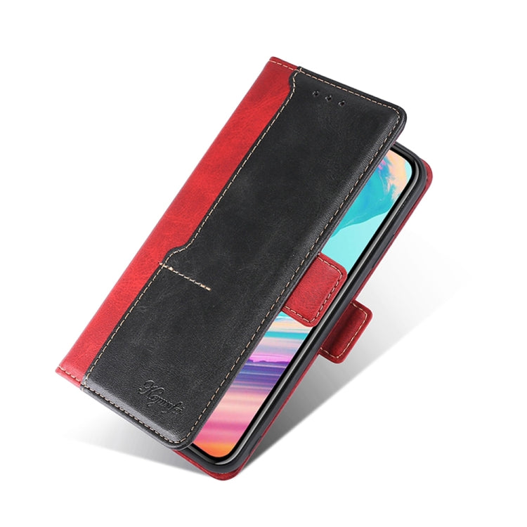 For vivo V25 Pro 5G Contrast Color Side Buckle Leather Phone Case