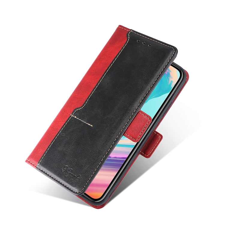 For Samsung Galaxy A14 5G Contrast Color Side Buckle Leather Phone Case