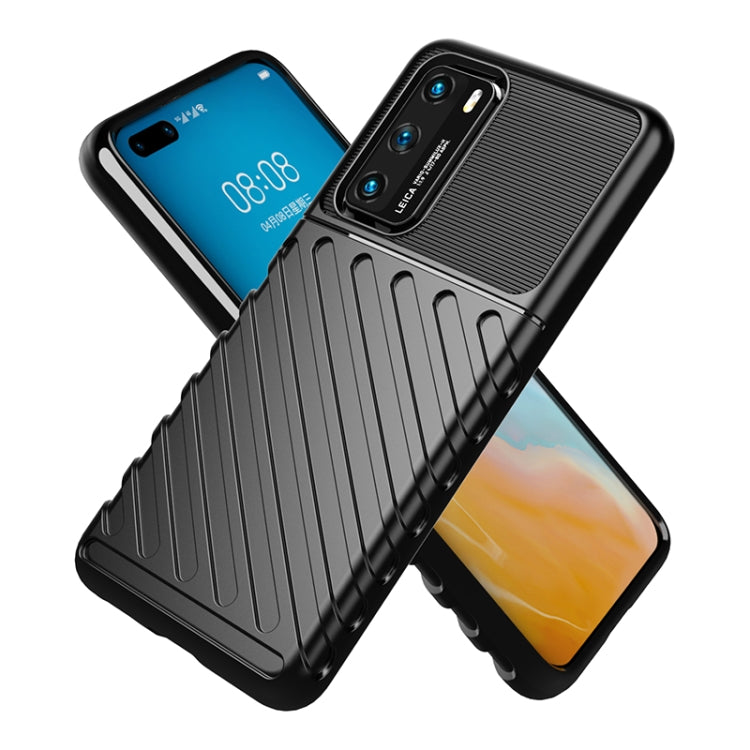 For Huawei P40 Thunderbolt Shockproof TPU Soft Case(Dark Blue)