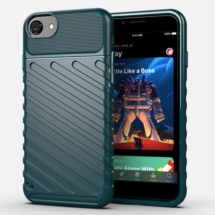 For iPhone SE 2022 / SE 2020 Thunderbolt Shockproof TPU Soft Case