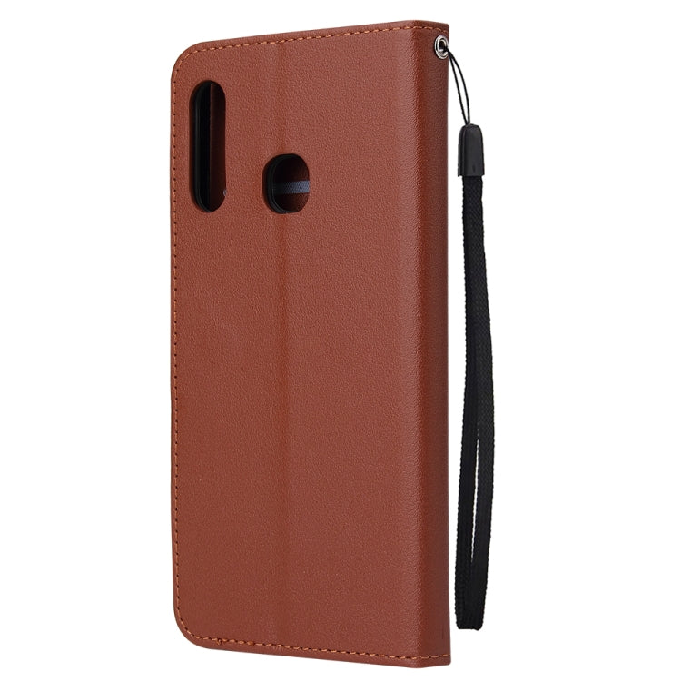 For Galaxy A70e Multifunctional Horizontal Flip Leather Case, with Three Card Slot & Holder & Double Zip Wallett & Photo Frame & Lanyard