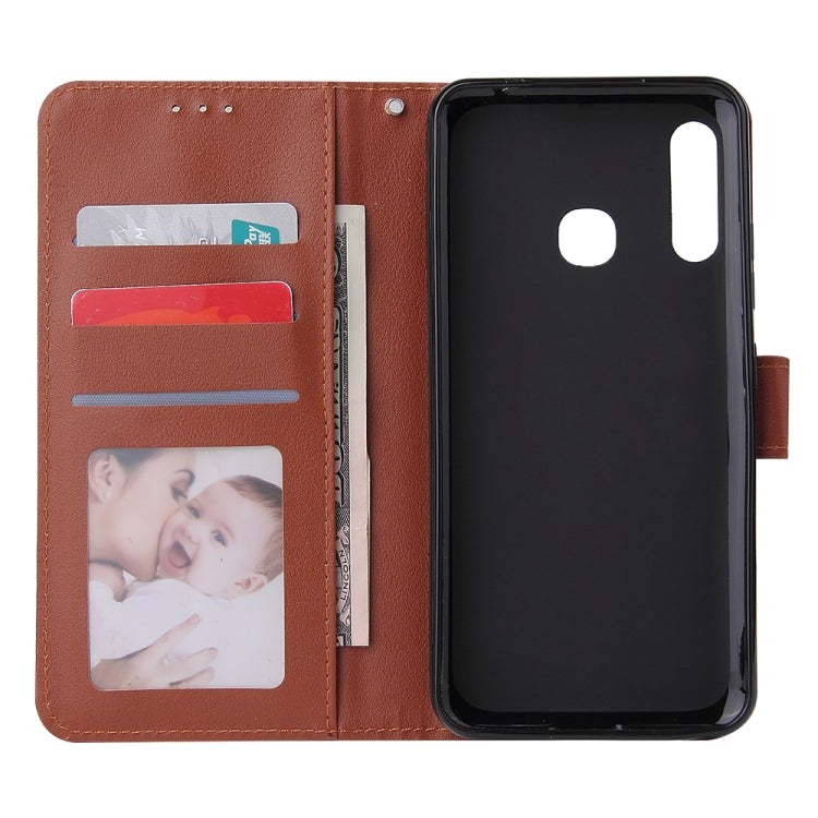 For Galaxy A70e Multifunctional Horizontal Flip Leather Case, with Three Card Slot & Holder & Double Zip Wallett & Photo Frame & Lanyard