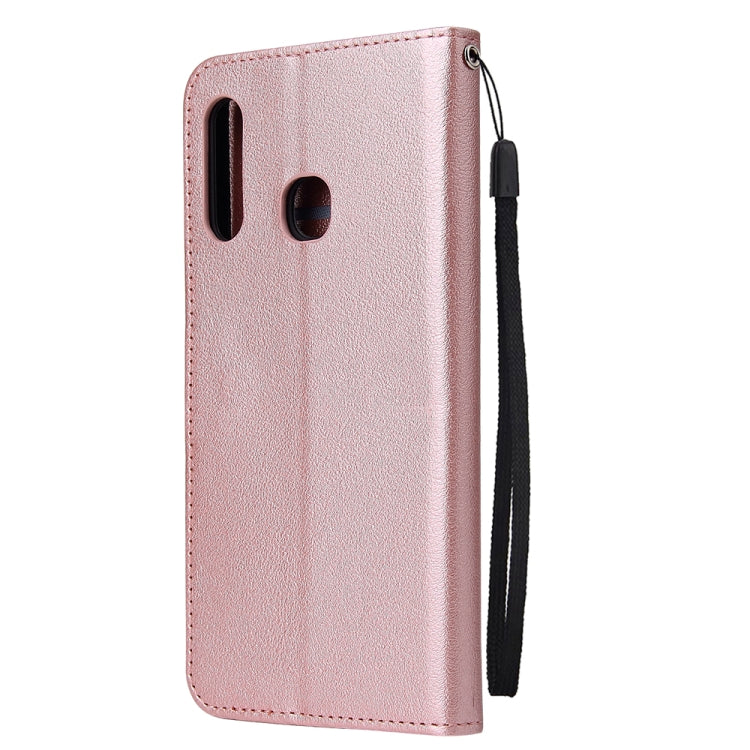 For Galaxy A70e Multifunctional Horizontal Flip Leather Case, with Three Card Slot & Holder & Double Zip Wallett & Photo Frame & Lanyard