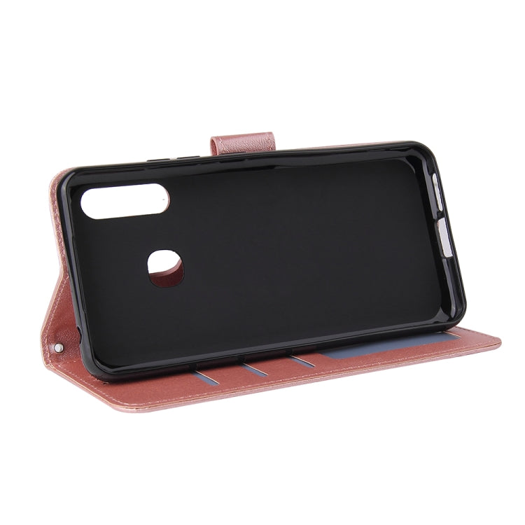 For Galaxy A70e Multifunctional Horizontal Flip Leather Case, with Three Card Slot & Holder & Double Zip Wallett & Photo Frame & Lanyard