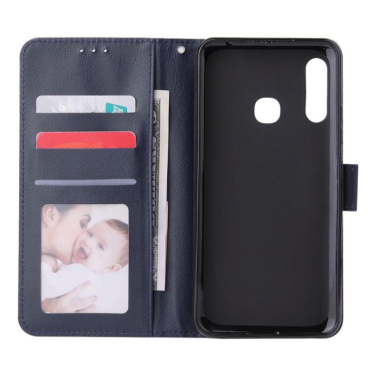 For Galaxy A70e Multifunctional Horizontal Flip Leather Case, with Three Card Slot & Holder & Double Zip Wallett & Photo Frame & Lanyard