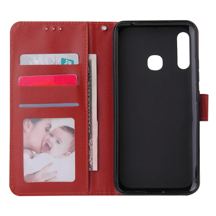 For Galaxy A70e Multifunctional Horizontal Flip Leather Case, with Three Card Slot & Holder & Double Zip Wallett & Photo Frame & Lanyard