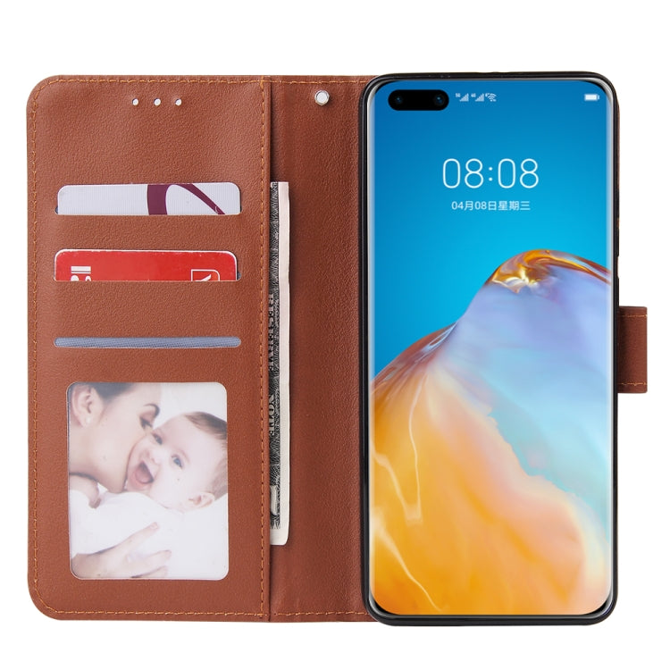 For Huawei P40 Pro Multifunctional Horizontal Flip Leather Case, with Three Card Slot & Holder & Double Zip Wallett & Photo Frame & Lanyard
