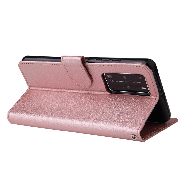 For Huawei P40 Pro Multifunctional Horizontal Flip Leather Case, with Three Card Slot & Holder & Double Zip Wallett & Photo Frame & Lanyard