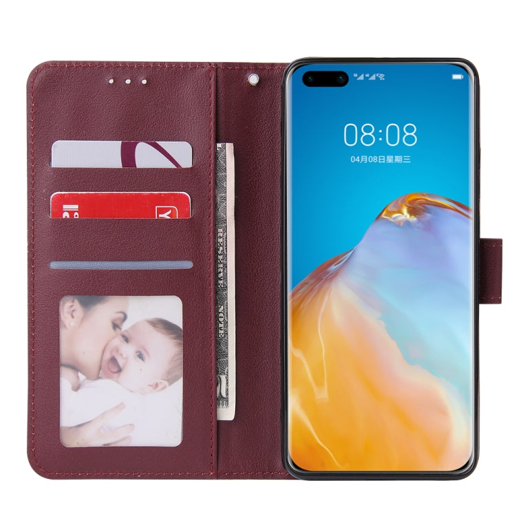 For Huawei P40 Pro Multifunctional Horizontal Flip Leather Case, with Three Card Slot & Holder & Double Zip Wallett & Photo Frame & Lanyard