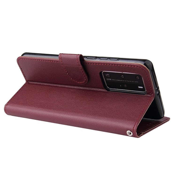 For Huawei P40 Pro Multifunctional Horizontal Flip Leather Case, with Three Card Slot & Holder & Double Zip Wallett & Photo Frame & Lanyard