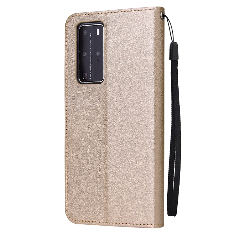 For Huawei P40 Pro Multifunctional Horizontal Flip Leather Case, with Three Card Slot & Holder & Double Zip Wallett & Photo Frame & Lanyard