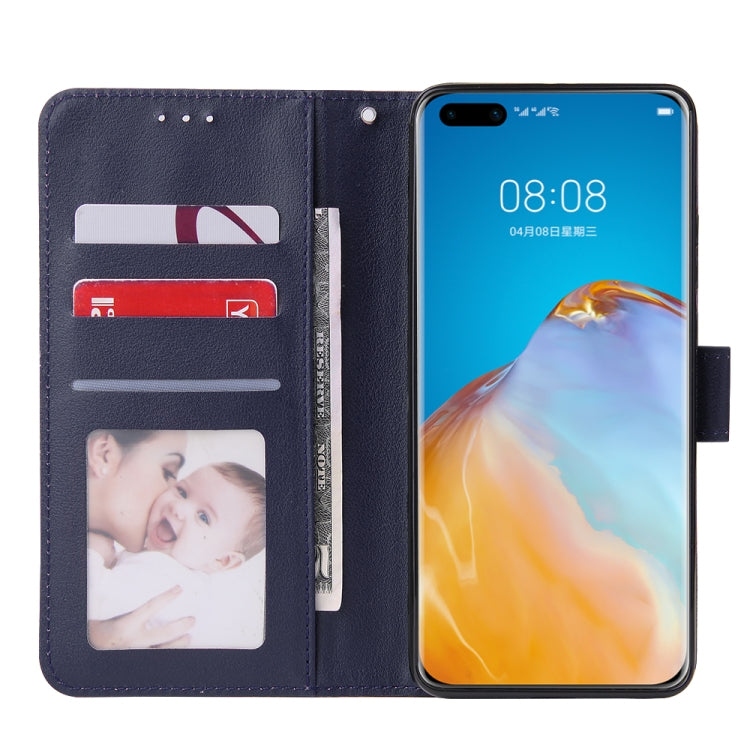 For Huawei P40 Pro Multifunctional Horizontal Flip Leather Case, with Three Card Slot & Holder & Double Zip Wallett & Photo Frame & Lanyard