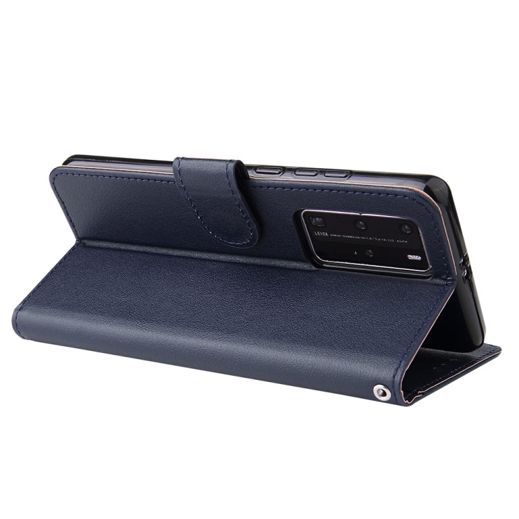 For Huawei P40 Pro Multifunctional Horizontal Flip Leather Case, with Three Card Slot & Holder & Double Zip Wallett & Photo Frame & Lanyard
