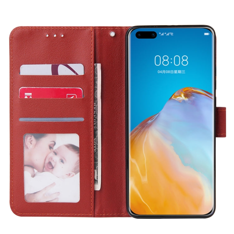 For Huawei P40 Pro Multifunctional Horizontal Flip Leather Case, with Three Card Slot & Holder & Double Zip Wallett & Photo Frame & Lanyard