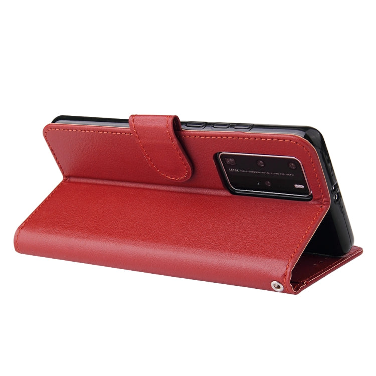 For Huawei P40 Pro Multifunctional Horizontal Flip Leather Case, with Three Card Slot & Holder & Double Zip Wallett & Photo Frame & Lanyard