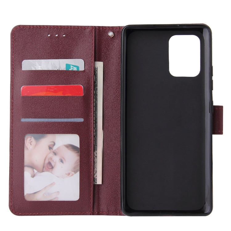 For Galaxy S10 Lite Multifunctional Horizontal Flip Leather Case, with Three Card Slot & Holder & Double Zip Wallett & Photo Frame & Lanyard