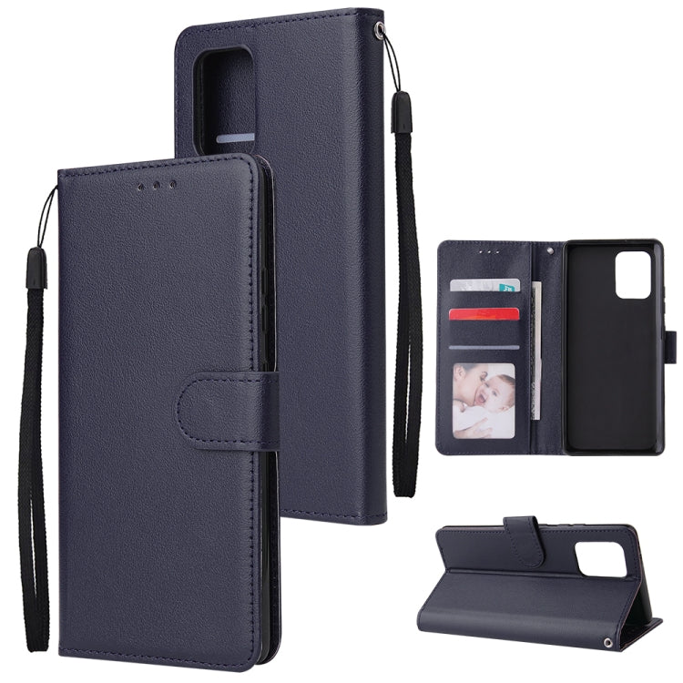 For Galaxy S10 Lite Multifunctional Horizontal Flip Leather Case, with Three Card Slot & Holder & Double Zip Wallett & Photo Frame & Lanyard