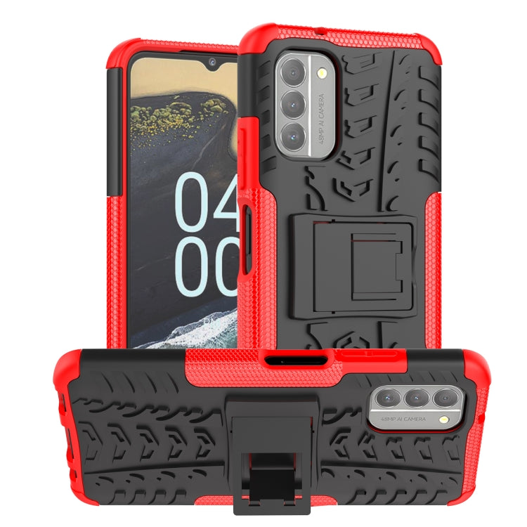 For Nokia G400 5G Tire Texture TPU + PC Phone Case with Holder