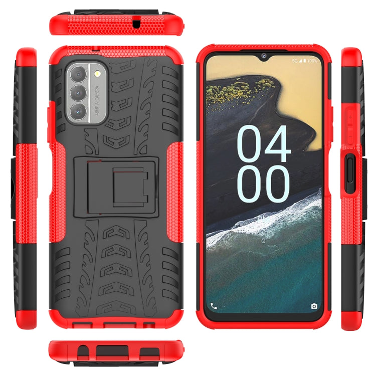 For Nokia G400 5G Tire Texture TPU + PC Phone Case with Holder