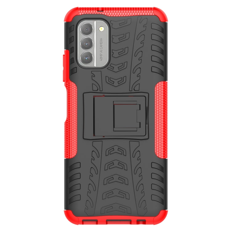 For Nokia G400 5G Tire Texture TPU + PC Phone Case with Holder