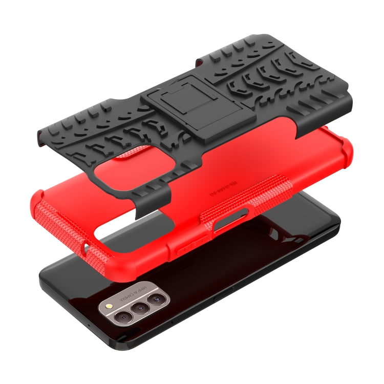 For Nokia G400 5G Tire Texture TPU + PC Phone Case with Holder