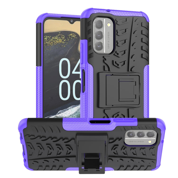 For Nokia G400 5G Tire Texture TPU + PC Phone Case with Holder