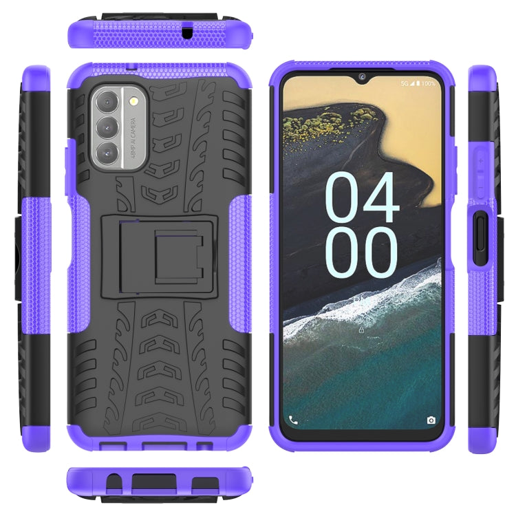 For Nokia G400 5G Tire Texture TPU + PC Phone Case with Holder