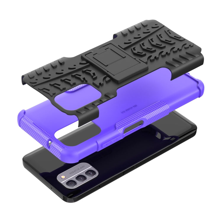 For Nokia G400 5G Tire Texture TPU + PC Phone Case with Holder