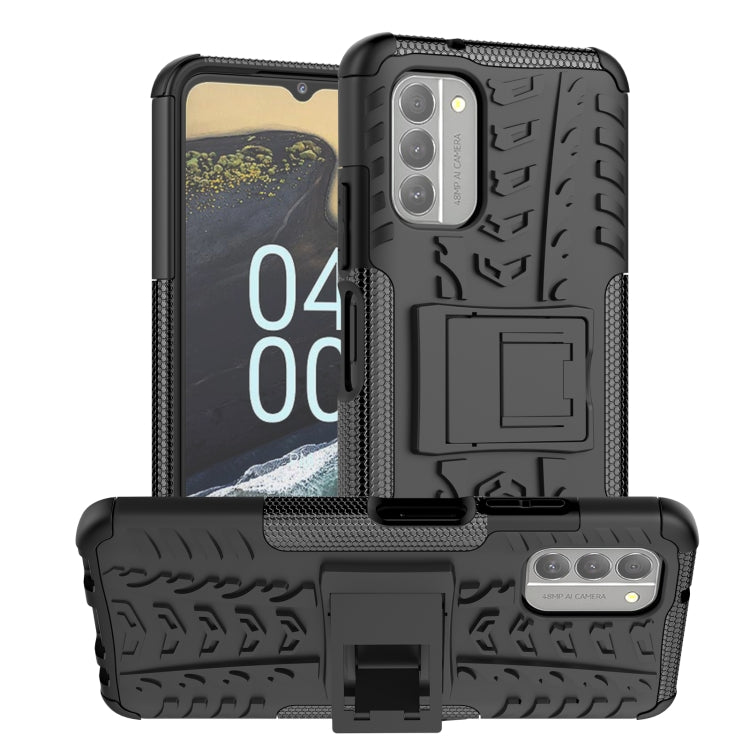 For Nokia G400 5G Tire Texture TPU + PC Phone Case with Holder
