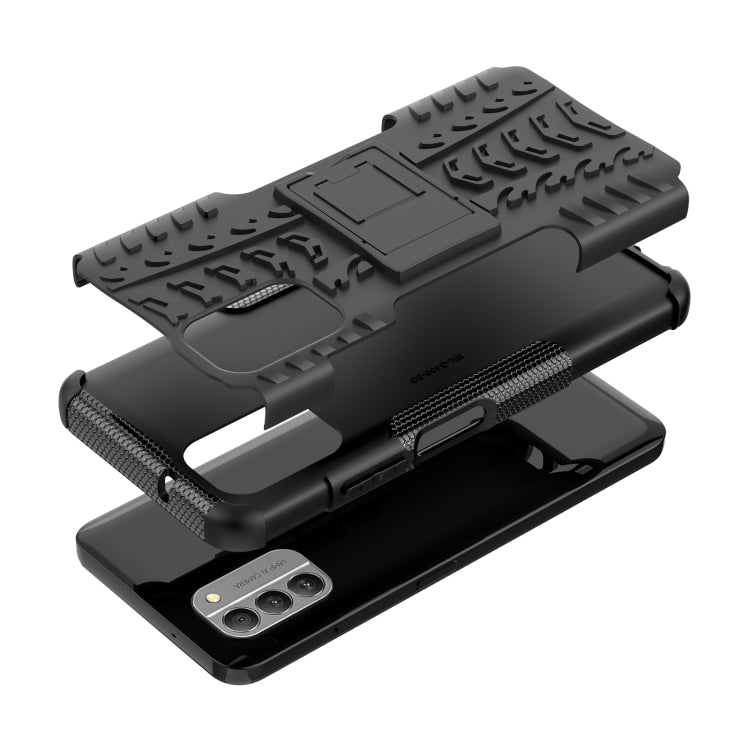 For Nokia G400 5G Tire Texture TPU + PC Phone Case with Holder