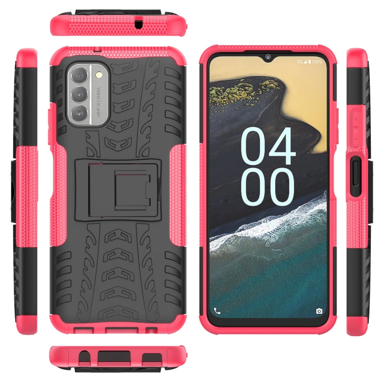 For Nokia G400 5G Tire Texture TPU + PC Phone Case with Holder