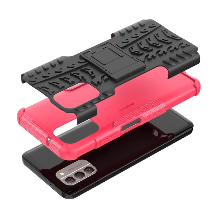 For Nokia G400 5G Tire Texture TPU + PC Phone Case with Holder