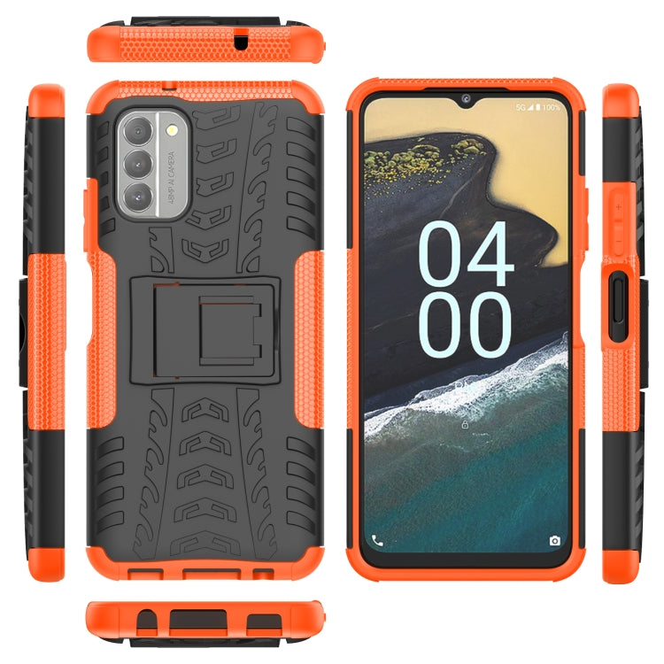 For Nokia G400 5G Tire Texture TPU + PC Phone Case with Holder