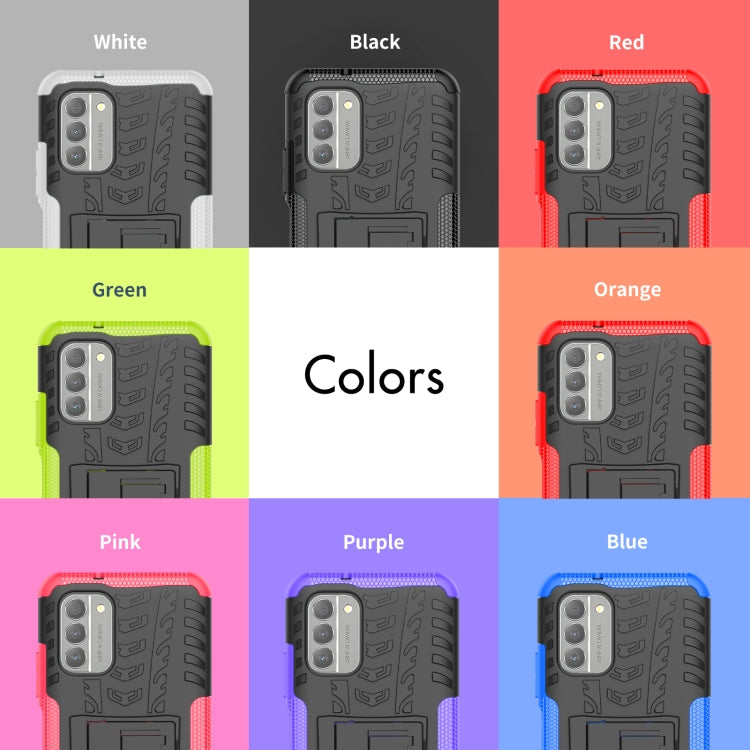 For Nokia G400 5G Tire Texture TPU + PC Phone Case with Holder