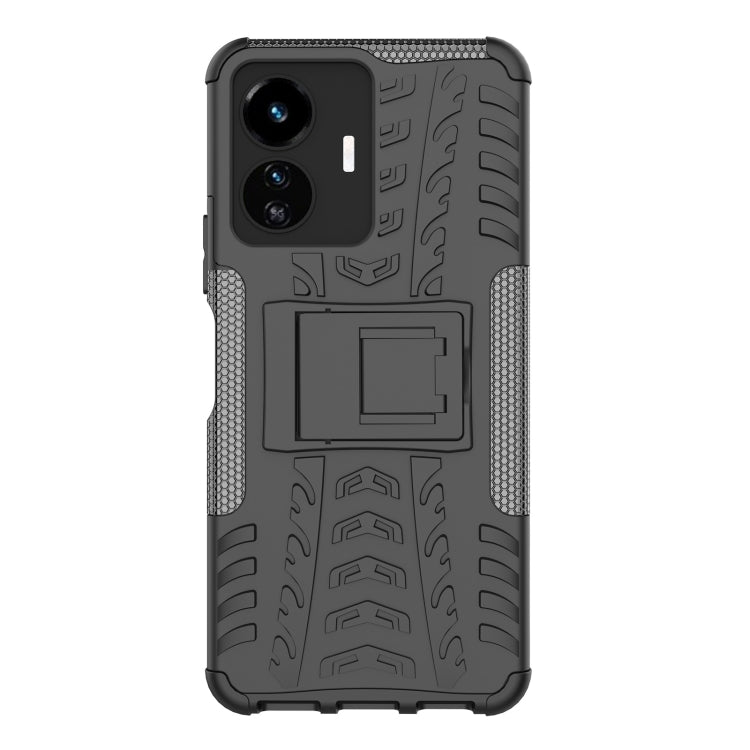 For vivo Y77 Tire Texture TPU + PC Phone Case with Holder